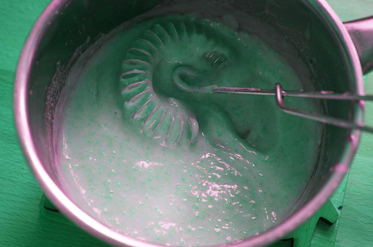 closeup of cooked tangzhong paste in a small saucepan